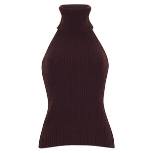 Samson Sleeveless Ribbed Turtleneck Top