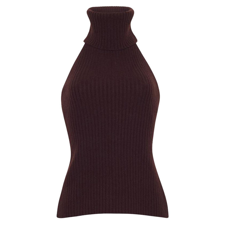 Samson Sleeveless Ribbed Turtleneck Top image number null