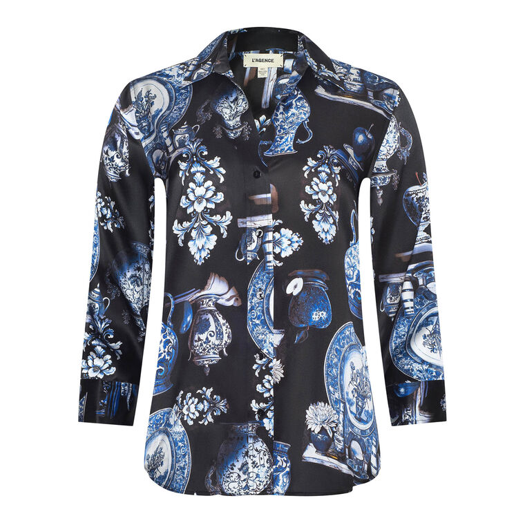 Dani 3/4 Sleeve Silk Blouse image number null