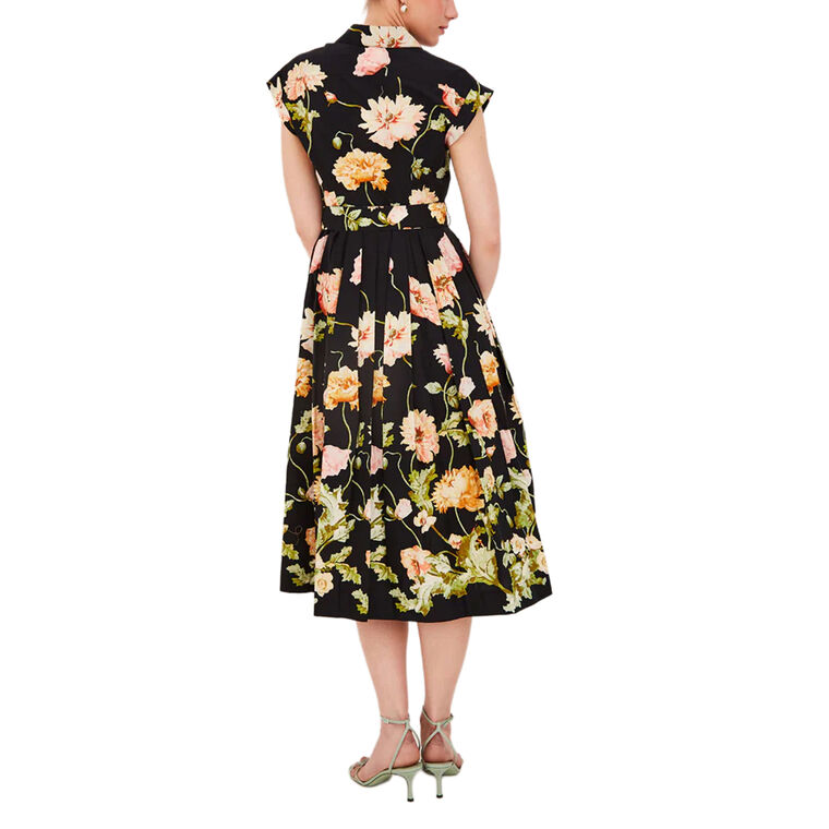 Octavia Short Sleeve Belted Midi Dress image number null