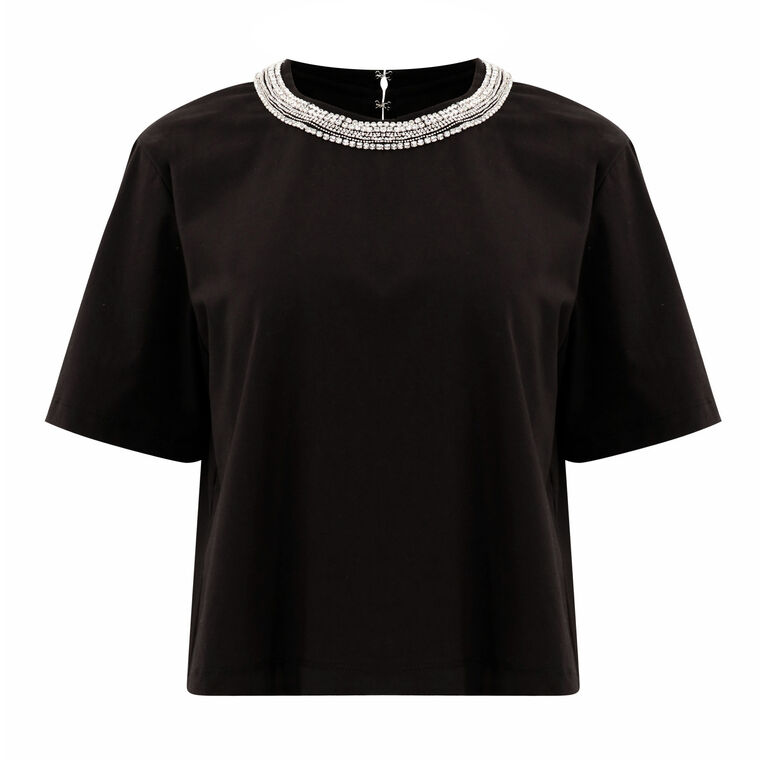 Sebastian Crystal-Embellished Short-Sleeve T-Shirt image number null