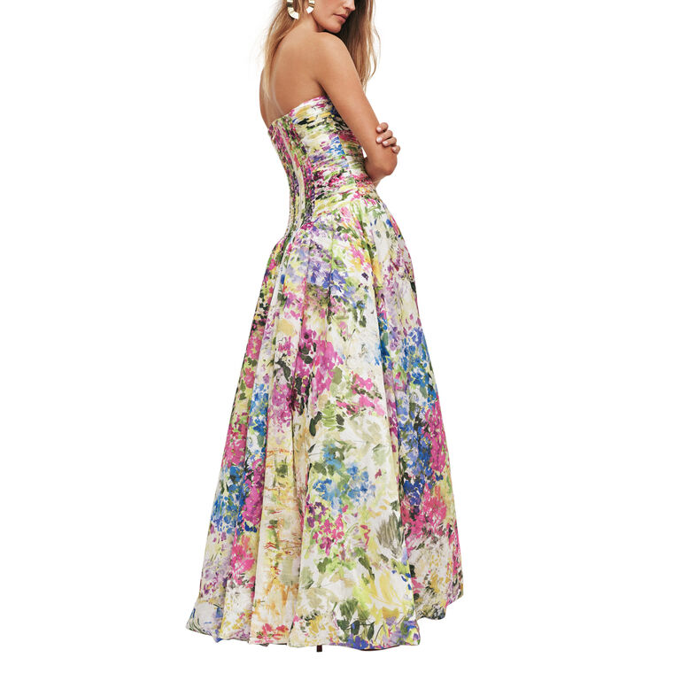 Dahlia Strapless Bubble Hem Gown image number null