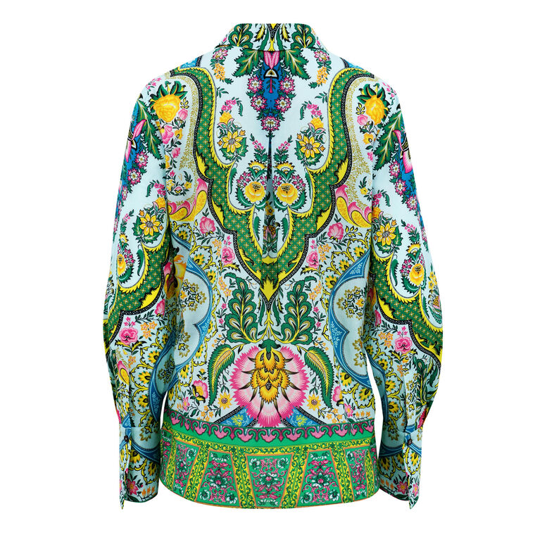 Claire Printed Button-Up Blouse image number null