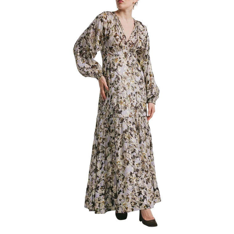 Georgette Long Sleeve Gown image number null