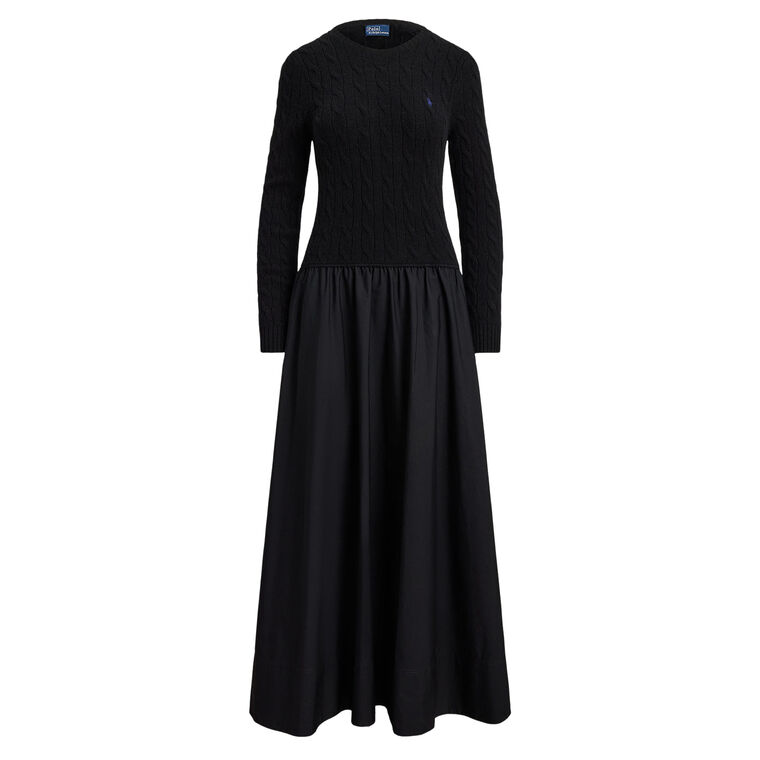 Long Sleeve Fit And Flare A-Line Maxi Dress image number null