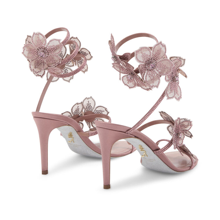Flower Embellished Wrap Around Sandal image number null
