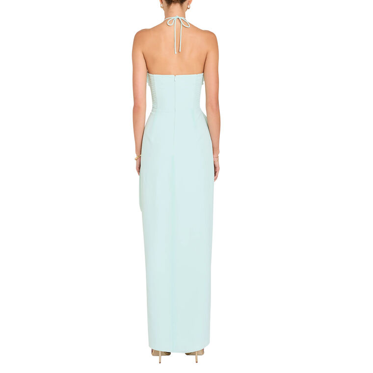 Alessandra Halterneck Ruffle Maxi Dress image number null
