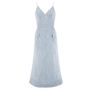 Cassia Textured Sleeveless Midi Dress