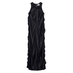 Toto Sleeveless Satin Bull Maxi Dress