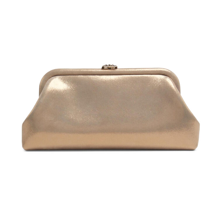Skylar Shimmer Suede Clutch image number null