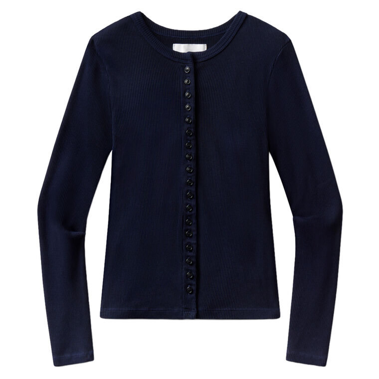 Kari Long Sleeve Ribbed Cardigan image number null