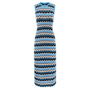 Declan Metallic Knit Sleeveless Midi Dress
