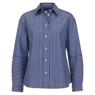 Aure Lantern Sleeve Button Down Blouse