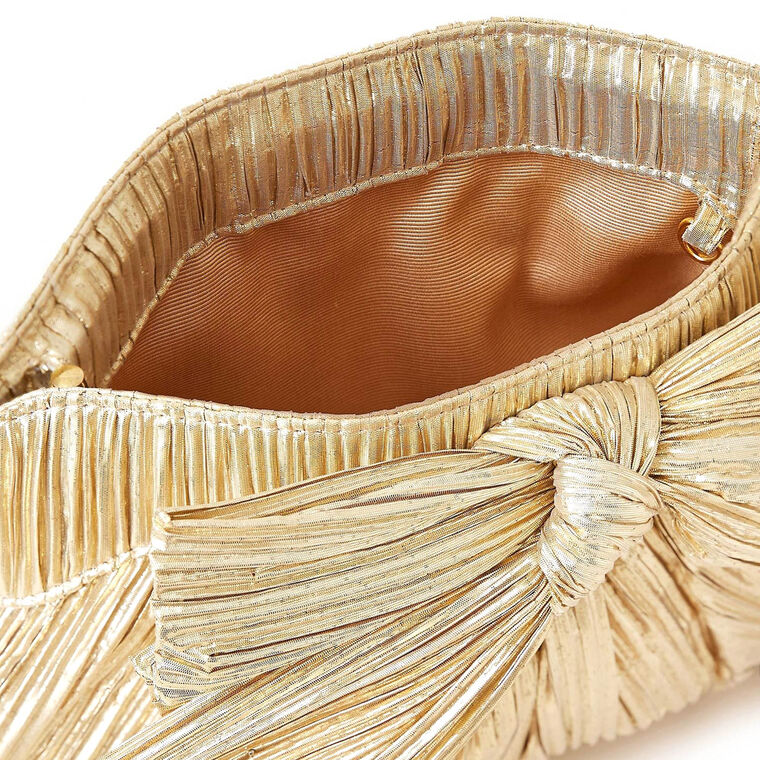 Rayne Pleated Frame Bow Clutch image number null