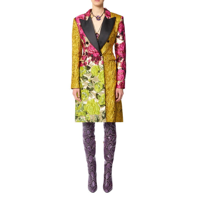 Patchwork Jacquard Frock Coat image number null