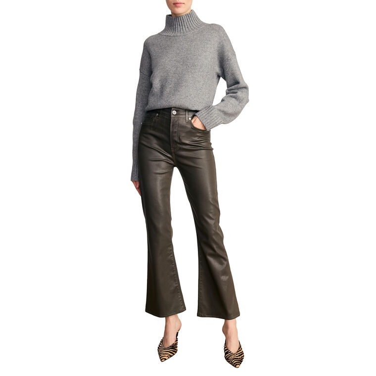 Carson Coated High Rise Ankle Flare Jeans image number null