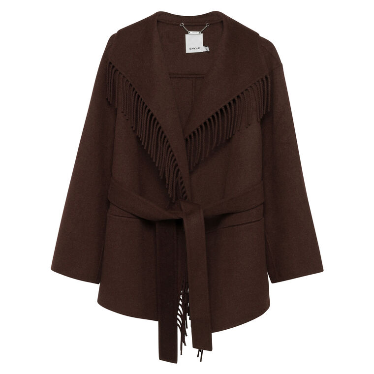 Rowen Belted Fringe Jacket image number null
