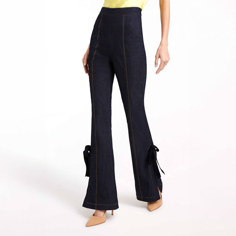 Long Lou High-Rise Stretch Flare Slit Jean image number null
