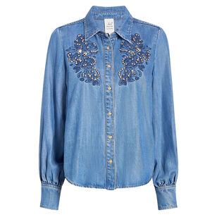 Juliette Rhinestone Embellished Long Sleeve Top