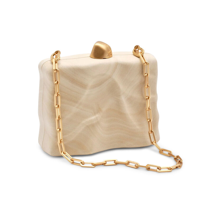 Flyn Sculptural Marbled Clutch image number null