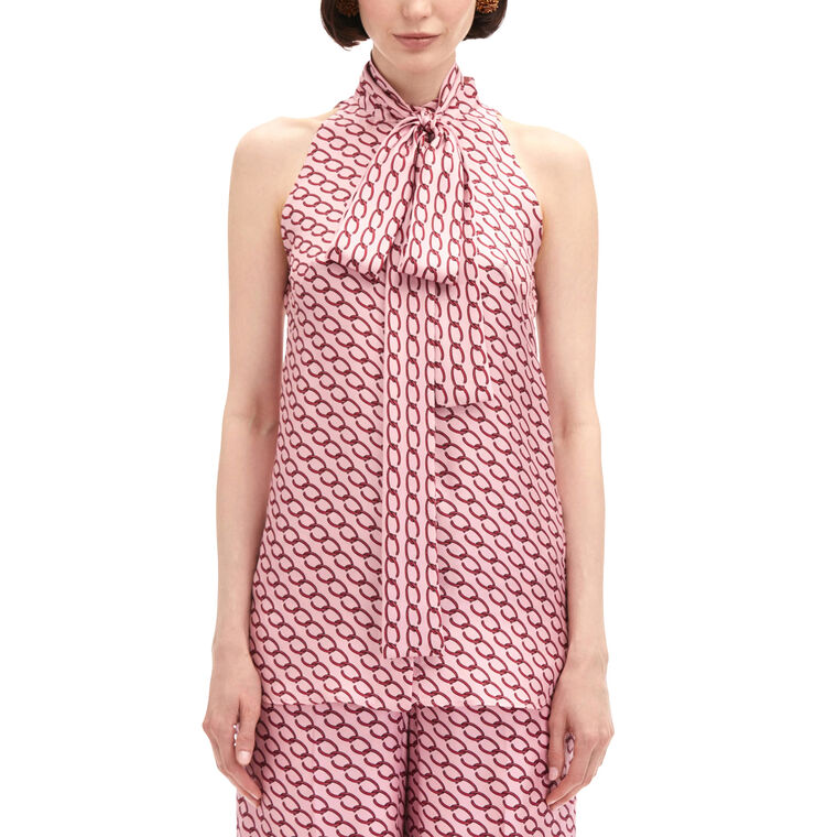 Small Oscar Chain-Link Sleeveless Blouse image number null