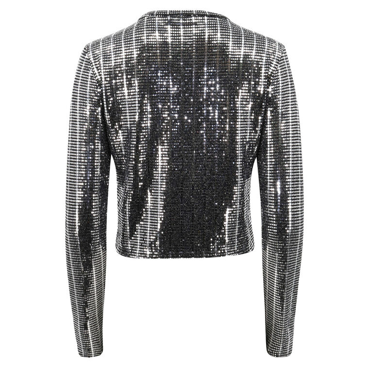 Delaina Sequined Long-Sleeve Top image number null