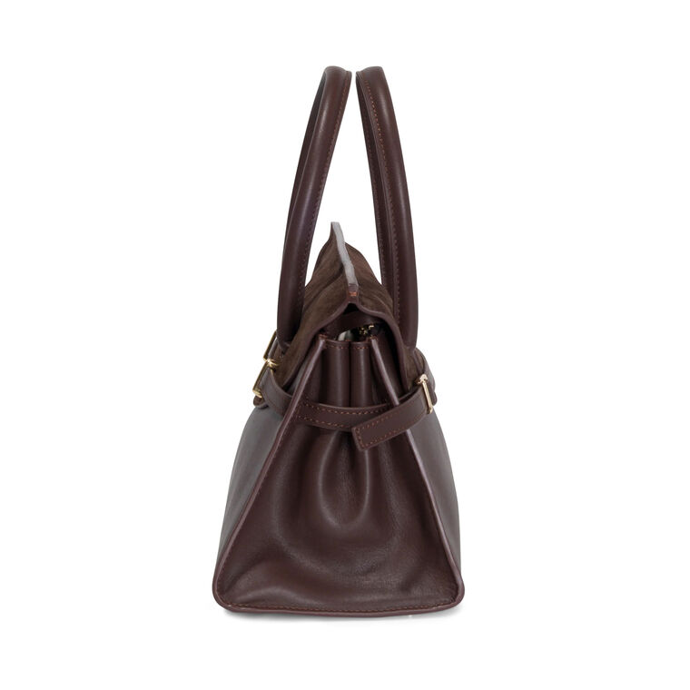 River Suede Top Handle Mini Bag image number null