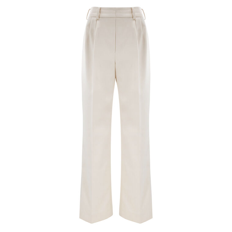 Petronella Dutchess Satin Pleated Pant image number null