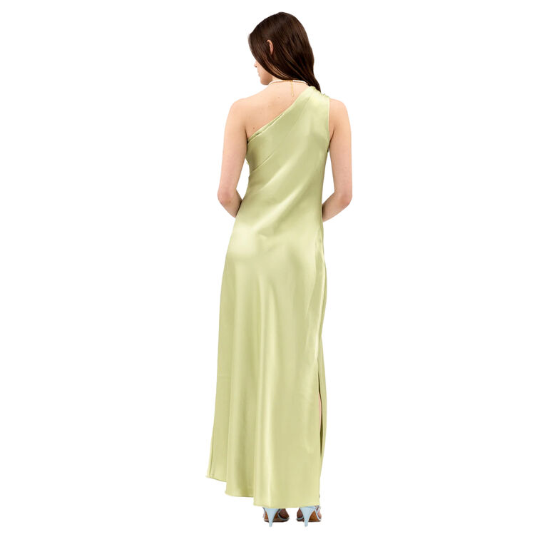 Stassi One-Shoulder Satin Maxi Dress image number null