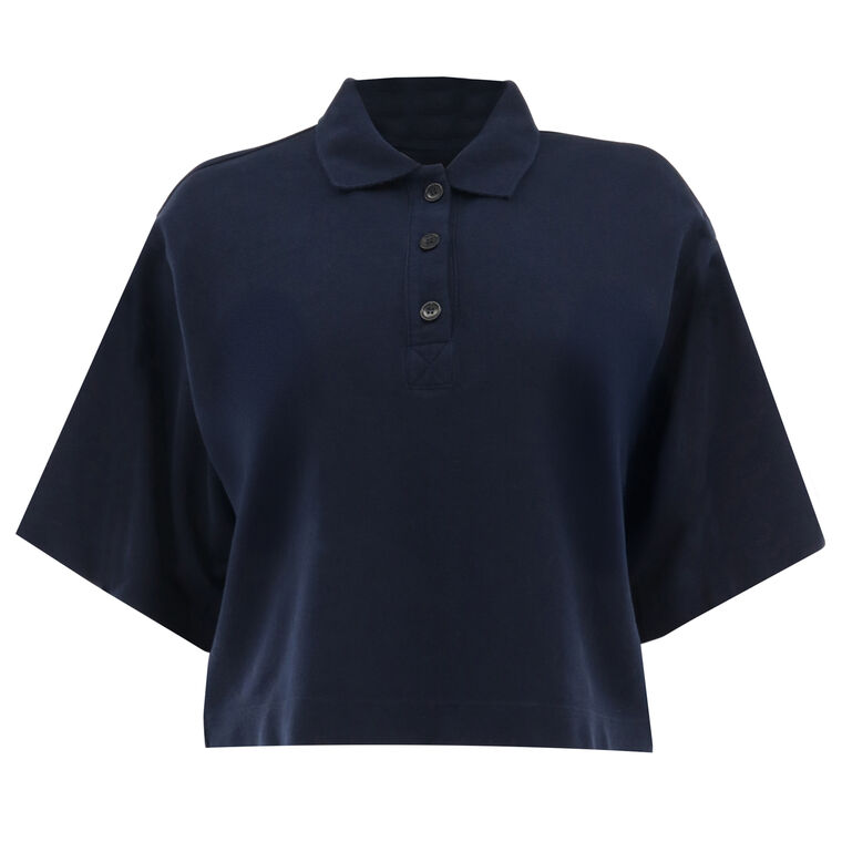 Lowen Oversize Cotton Polo Shirt image number null