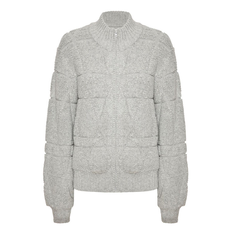 Avalon Zip-Up Bomber Cardigan image number null