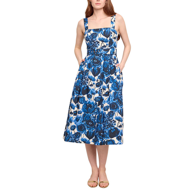Candace Sleeveless Belted Midi Dress image number null