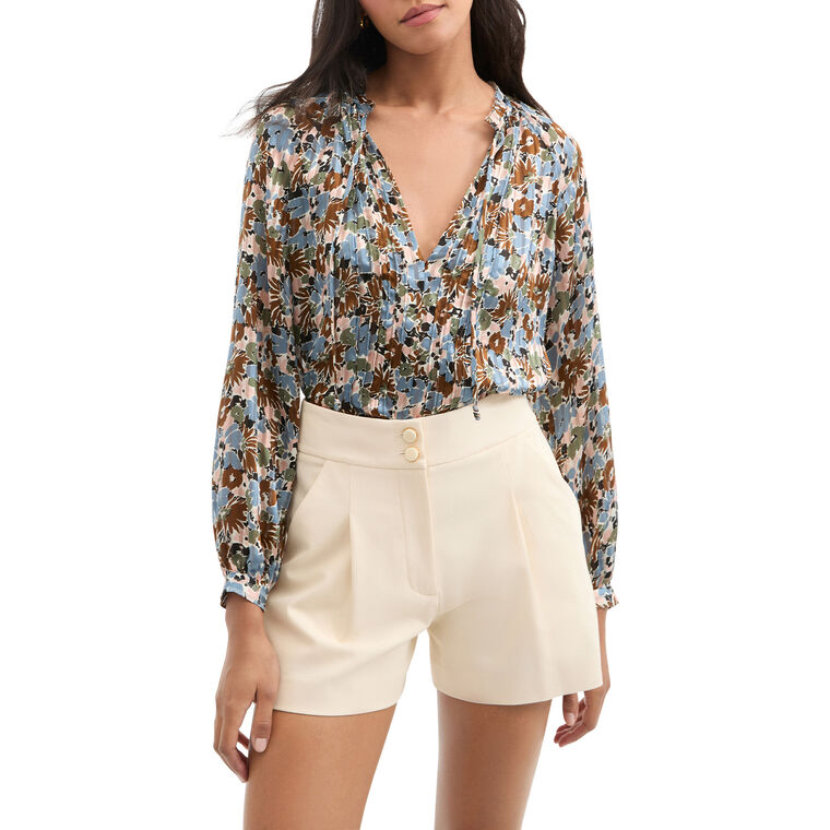 Linds Long Sleeve Silk Blouse image number null