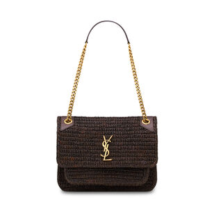Niki Medium Shoulder Bag In Raffia
