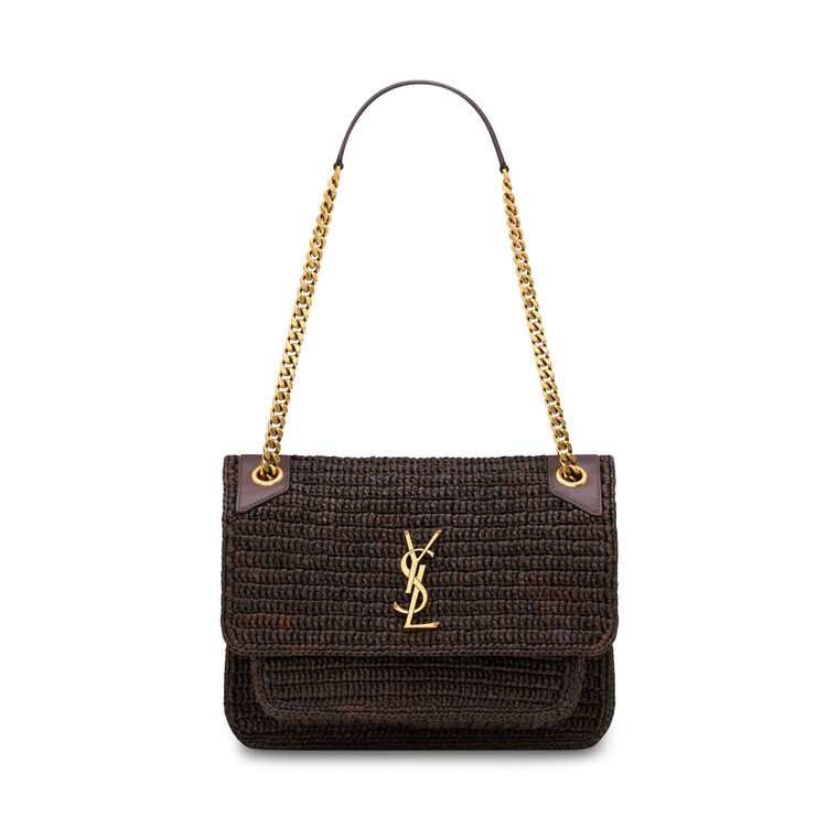 Niki Medium Shoulder Bag In Raffia image number null