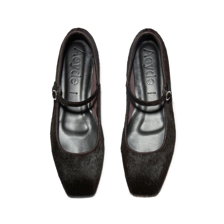 Uma Ponyhair Mary Jane Flats image number null