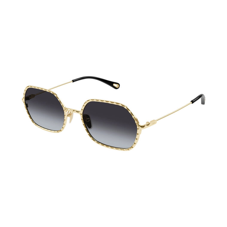 Textured Metal Oval Sunglasses image number null