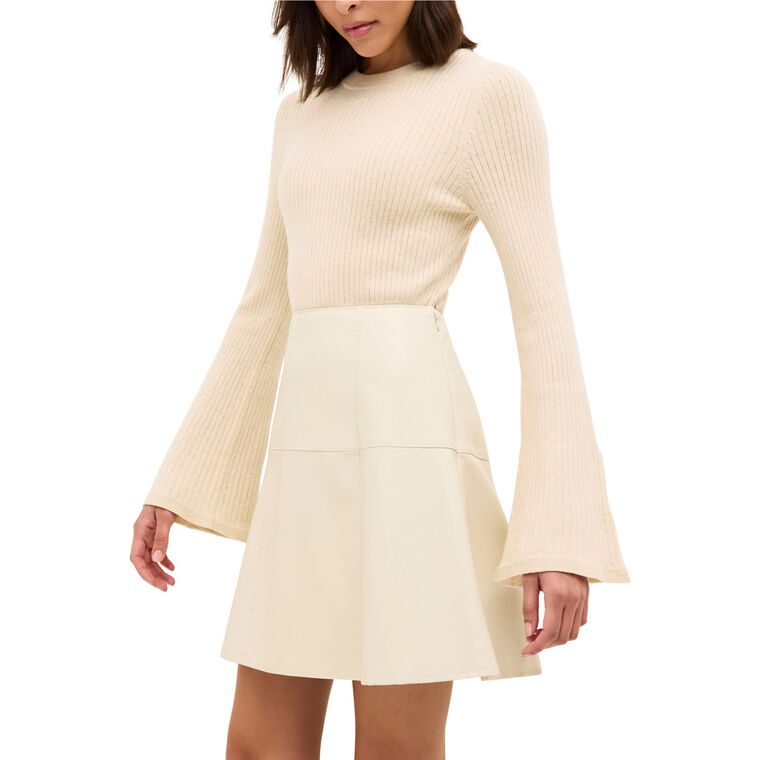 Crawford Vegan Leather Mini Skirt image number null