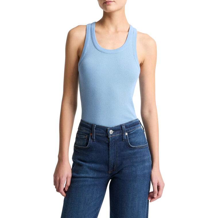 Ribbed Scoop Neck Tank image number null