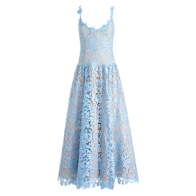 Anabella Scoop Neck Drop Waist Midi Dress image number null