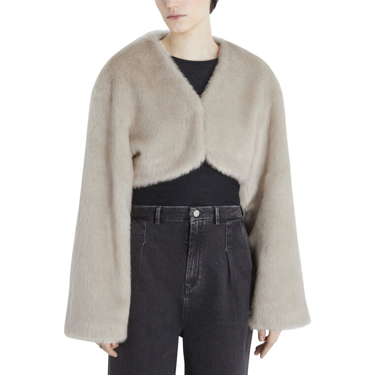 Badri Faux Fur Bolero Coat image number null
