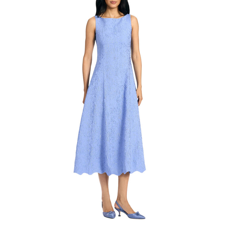 Alice Sleeveless Fit-And-Flare Cloque Midi Dress image number null