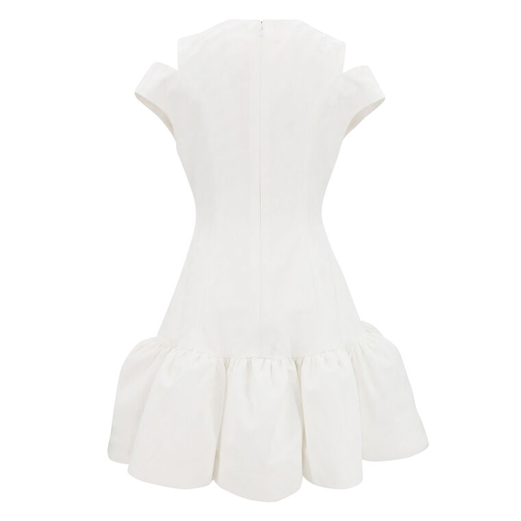 Shoulder Cut Out Volant Mini Dress image number null