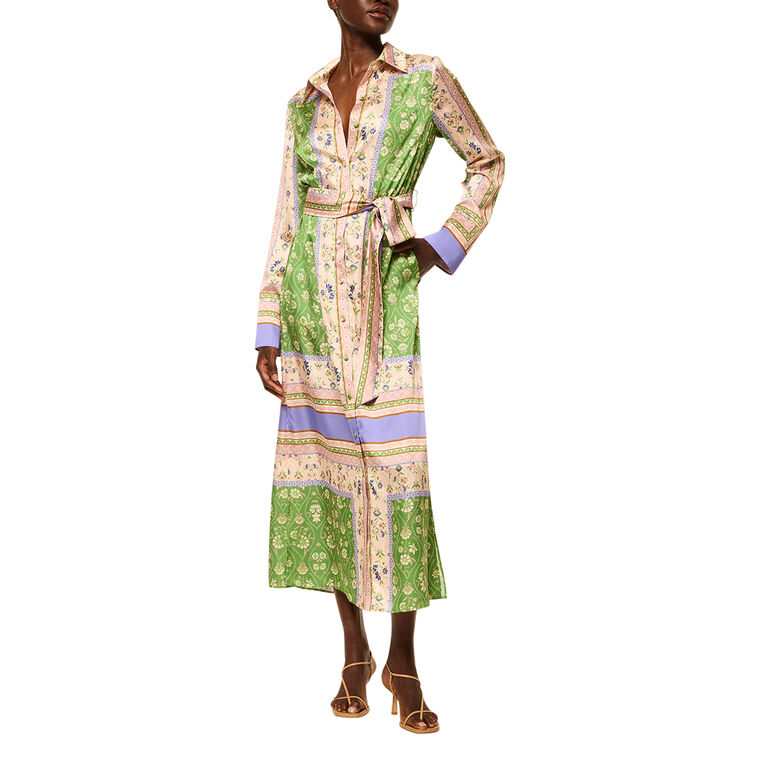 Griselda Long Sleeve Belted Midi Dress image number null