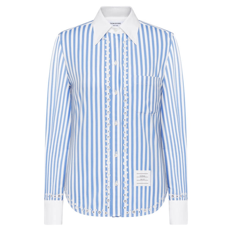Awning Striped Poplin Classic Long Sleeve Shirt image number null