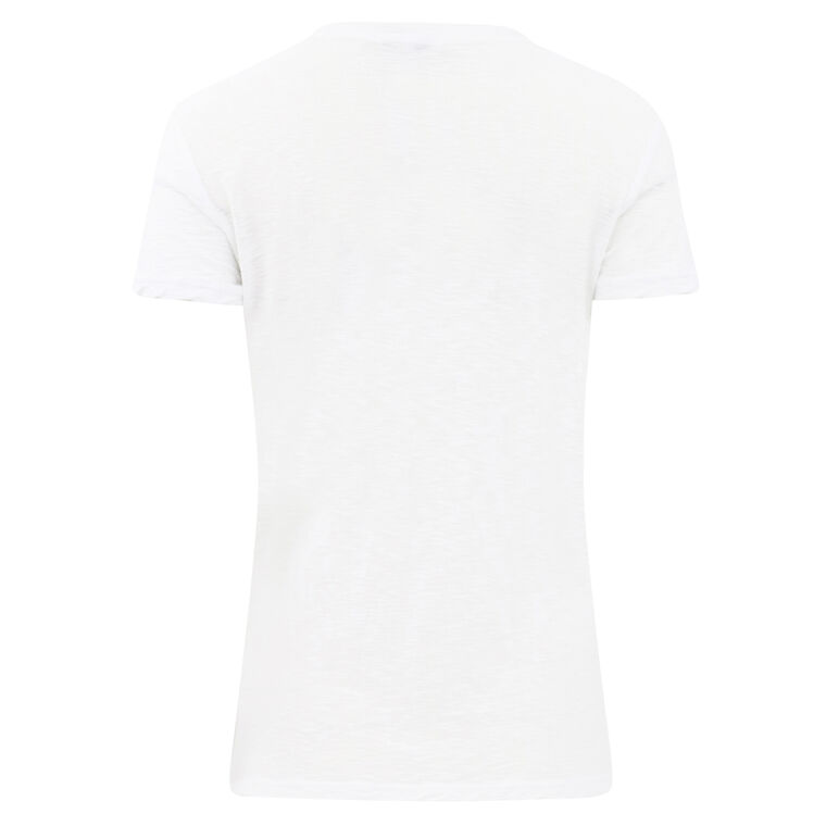 Sheer Slub Casual V-Neck Tee image number null