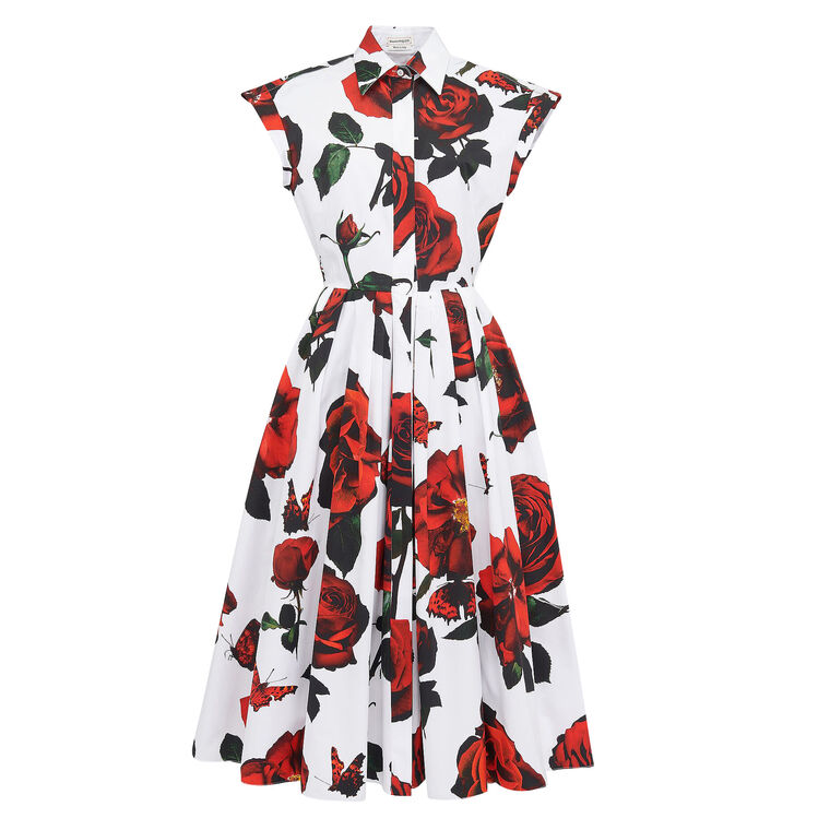 Tudor Rose Flared Shirt Dress image number null