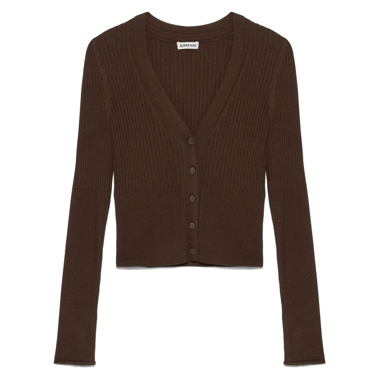 Ailany Rib Knit Cardigan image number null