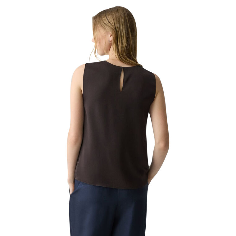 Straight-Cut Modern Silk Georgette Shell image number null