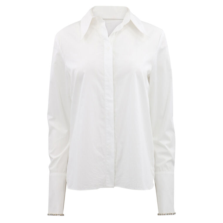 Patti High Collared Blouse with Crystals image number null